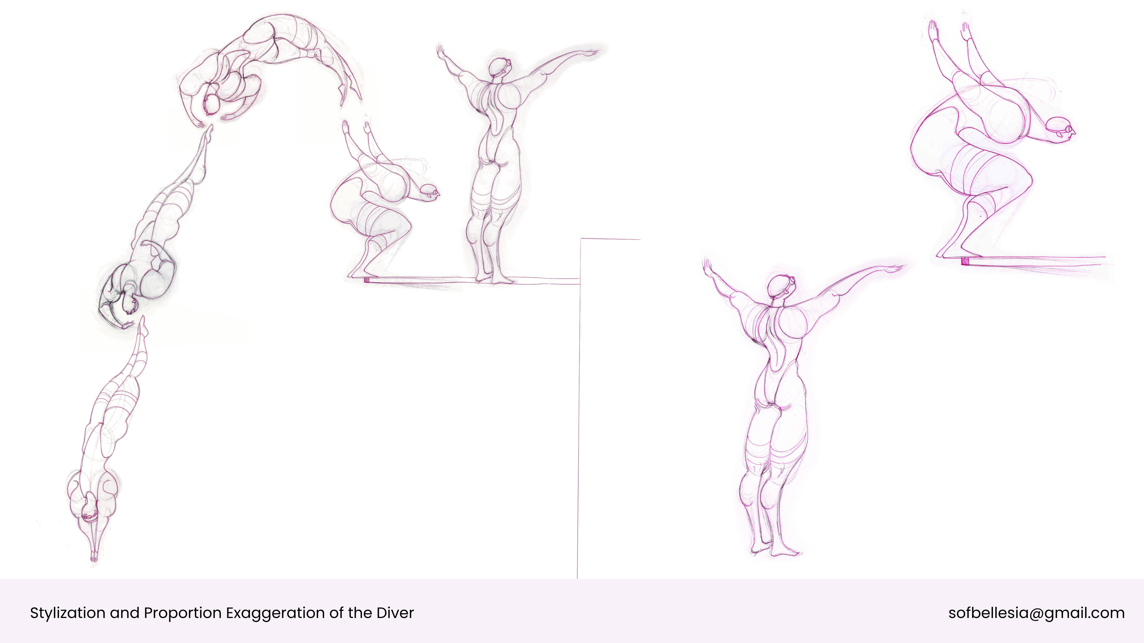 Sofia Bellesia- The Diver- Character Design Exploration